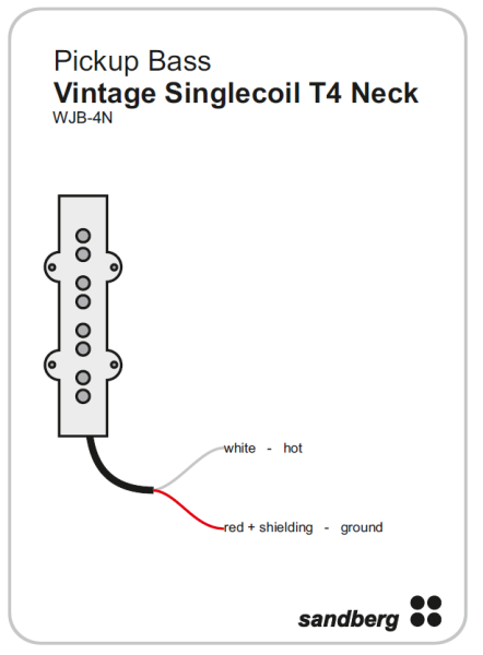 Sandberg Vintage Singlecoil Pickup T4 Neck